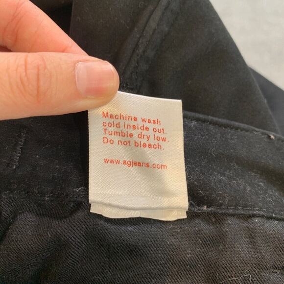 Adriano Goldschmied Pants Womens 31 Black The Slim Cargo Utility Cotton Blend AG - Picture 14 of 16